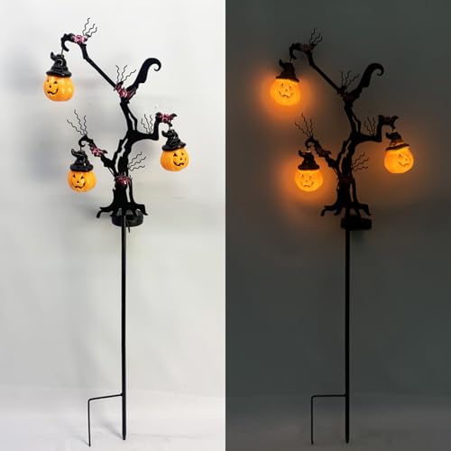Lumières de citrouille solaires extérieur lampe gazon allée - 7