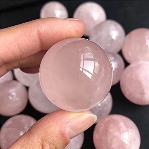 MAZEJO Rosenquarz Edelsteine Ball Natürliche Steine Mineralien Kristall Edelsteine Kugel Heilung Reiki Home Decoration (Color : 30-40mm, Size : 2pcs) Cover
