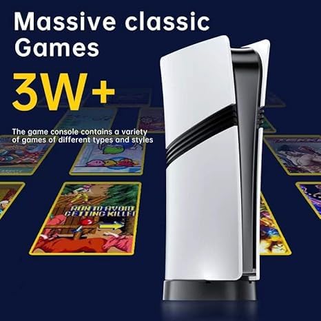 DXP GS5 PRO Plug & Play Wireless Retro Gaming Console - 30,000+ Classic Games, 53 Emulators, 4K HD Output - Game Stick with Dual Controllers for TV/PC/Projector - Exclusive Edition 2