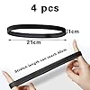 4 Pièces Bandeau Sport, Bandeaux Élastiques de Sport, Bandeaux Cheveux Homme, Antidérapantes de Cheveux pour Femmes et Hommes, pour Exercice, Yoga, Football, Jogging(Noir) #1