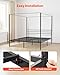 VEVOR Canopy Bed Frame King Size, Metal Canopy Bed with Four Posters Design, Heavy Duty Steel Slats Support, Underbed Storage Space, No Box Spring Needed, Easy Assembly, Black