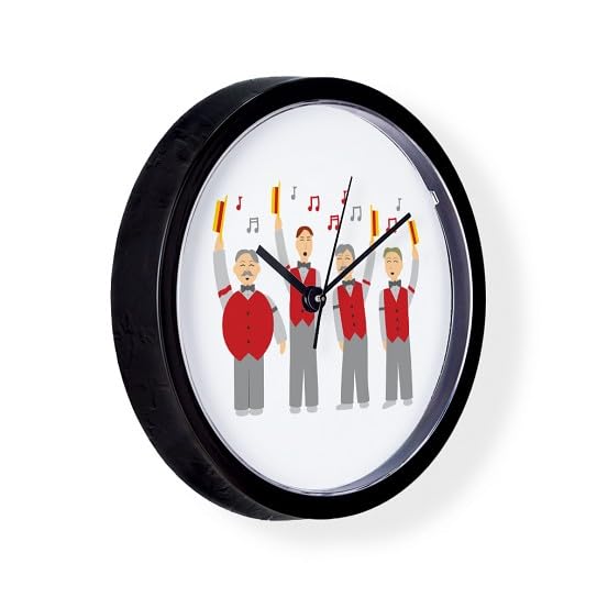 Reloj de pared analógico Classic Barbershop Quartet 10" miniatura 3