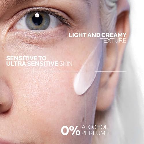 La Roche-Posay Toleriane Sensitive Cream, Face Moisturiser For Sensitive Skin, Prebiotic Hydrating Care, Thermal Spring Water, Repairs Cutaneous Barrier, Allergy UK Approved, 40ml
