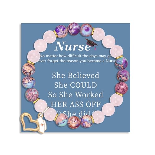 Image of Nurse Graduation Gifts for Women,Class of 2025 Nurse Bracelets with Stethoscope Injector, Nurses Week Gift Nurses Appreciation Gifts