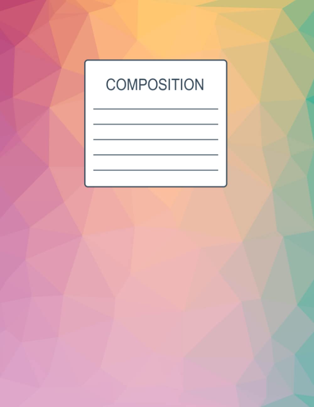 Composition Notebook: Ombre, Blank Wide Ruled Paper Notebook, Wide Lined Journal, 8.5" x 11" Paperback