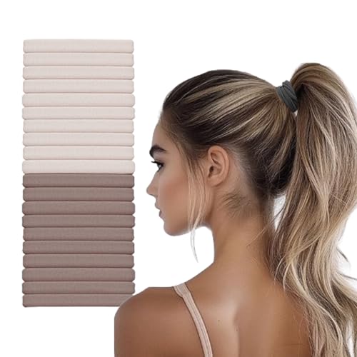 Vrose Flosi Hair Ties No Damage - Strong Stretchy SnagFree Hair Bands | Soft Nylon Thick Ponytail...