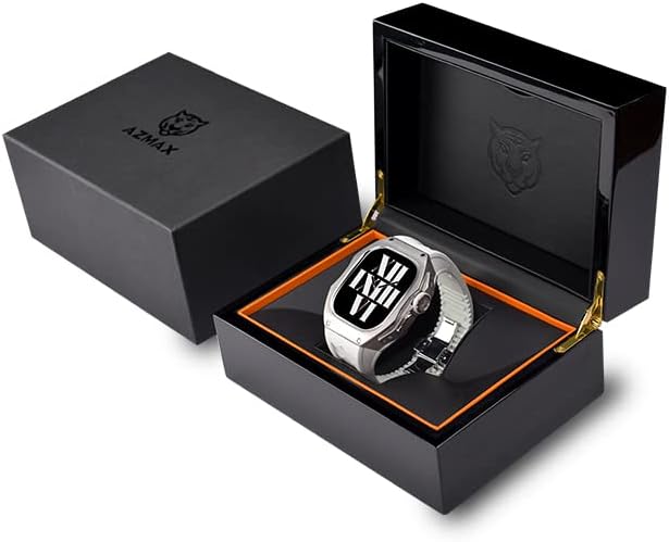 Miniatura 6 de Funda de fibra de carbono de moda de 1.929 in para Apple Watch ultra 3 1.929 in banda de goma fluoro para iWatch Viton Kit de modificación de correa