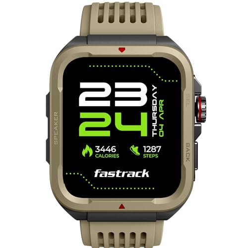 Image of Fastrack Active Rugged Smartwatch with 1.83 inch UltraVU HD Display|SingleSync BT Calling|Functional Crown|100+ Sports Modes|AI Coach|Auto Multisport Recognition|AI Voice Assistant|24x7 Health Suite|IP68