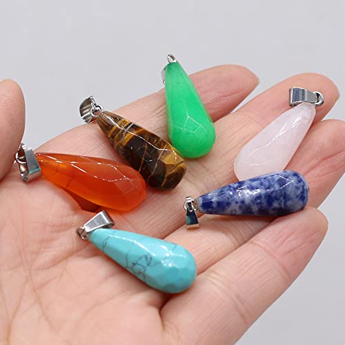 Quartz rose et unakite en pendentifs lot de 12 pour ateliers bijoux créatifs DIY