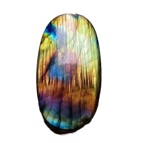 Labradorite jaune naturelle en cabochon ovale 68mm pour la création de bijoux DIY