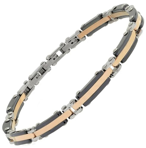 Bracelet homme en acier inoxydable doré réglable sans gemme