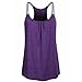 Produktbild TUDUZ Damen Große Größe Camisole Rundhals Falten T-Shirt Weste Bluse Ärmellos Stretch Tunika Top(XL,X-Lila)