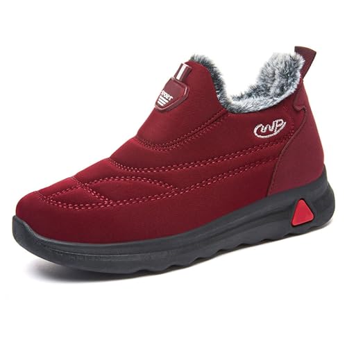 Botas De Mujer Forradas Calientes Zapatos Boots Nieve botin plano para: Calor Antideslizante Diseno Elegante Punta Cuadrada Detalles Costura con Cierre Cremallera deal Temporada Otono Invierno