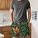 Deovige Men Swim Trunks with Pockets Tropical Leaves No Mesh Compression Goth Board Shorts Pool Trail Running Bathing Suit Y2k Baggy Beach Short Fashion Clothing for Men