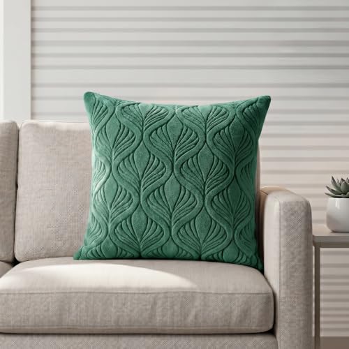 Image of Yellow Weaves Jacquard Cushion Covers | Sofa Cushion Covers | Throw Pillow Cover for Sofa, Couch, Living Room| Removable & Washable | 16x16 Inches, 1 Piece (Green)