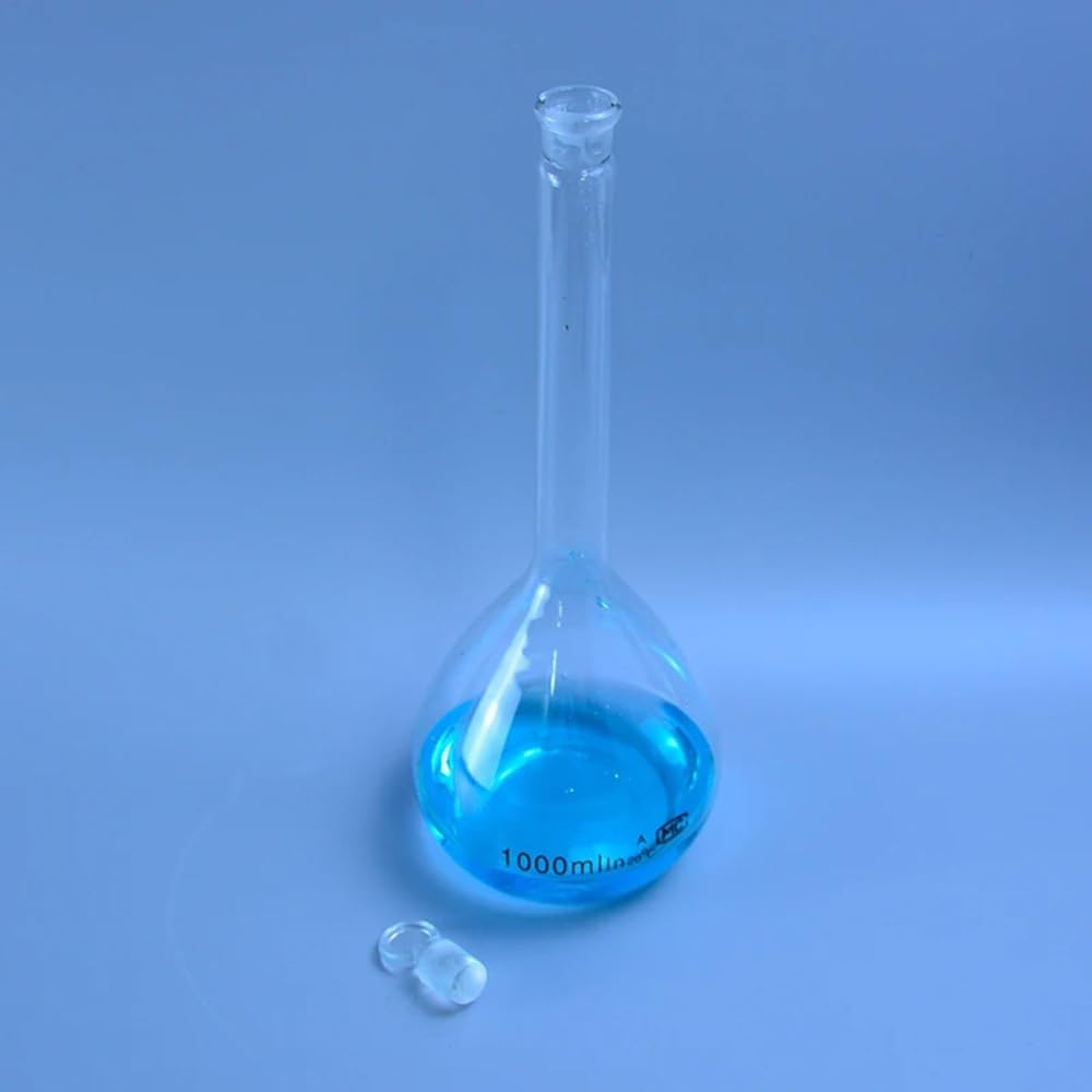 Matraz cónico de laboratorio Matraz Erlenmeyer de vidrio científico Matraz aforado de vidrio transparente Equipo de laboratorio(500mL 1 piece)