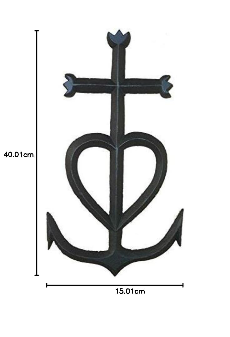 Croix de Camargue 40 cm - en Fonte vieillie
