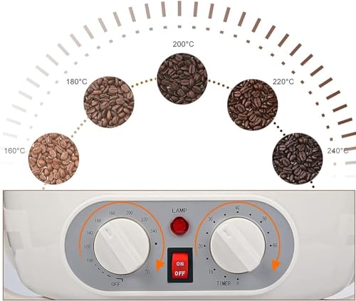 Tostadora de café eléctrica con temporizador 1.65 lb miniatura 3