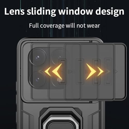 SEAHAI Case for Xiaomi POCO F6 Pro 5G, Ultra-thin Protective Silicone TPU Shockproof Hybrid Hard PC Back Phone Cover - Image 2