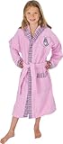 Webfrottier Mauz Bademantel Mädchen Pferd rosa Frottee (140)