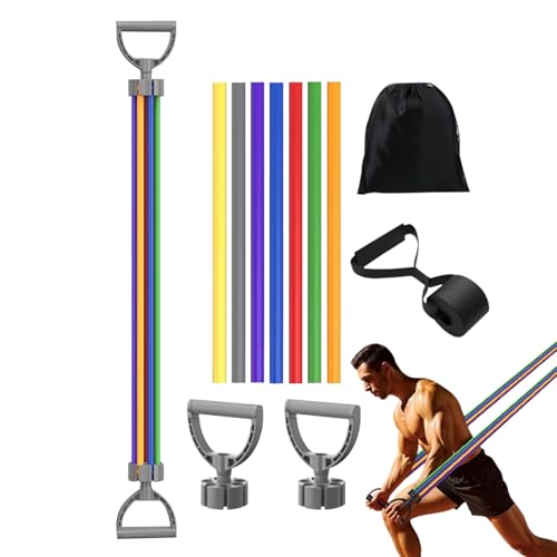 Bandas elásticas de fitness, entrenamiento en casa para abdominales y tríceps con cuerda de estiramiento | tensión muscular multifunción portátil para casa