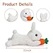 HollyHOME Bunny Stuffed Animal, Bunny Plush Toy, Easter Carrot Rabbit Plush Easter Gift Birthday for Kids Baby Girls 10 inch White