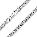 Produktbild MATERIA 925 Silber Königskette Herren Halskette 5mm 4-fach diamantiert und rhodiniert in 45 50 55 60 70 80cm #K35, Länge Halskette:50 cm