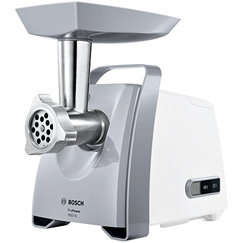 Hachoir a viande - BOSCH - MFW45020 - 2 grilles - Plateau collecteur - Blanc