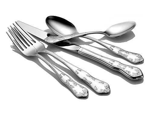Liberty Tabletop Martha Washington 45-Piece 18/10 Flatware Set For 8, Includes Serving Pieces Made In Usa #TOP2