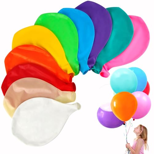 Luftballon Groß, RosyFate 10 Stück 36 Zoll/90 cm, Bunte Luftballons, Geburtstagsdekoration für Kinder, Babyparty, Jubiläum Party