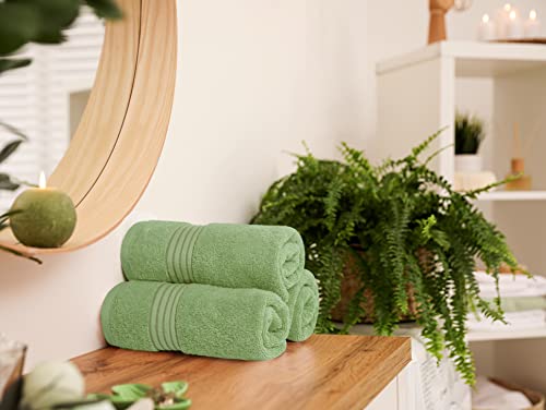 Image of Utopia Towels 4 Piece Premium Hand Towels Set, 16 by 28 inches, 100% Ring Spun Cotton, Lightweight and Highly Absorbent Towels for Bathroom, Travel, Camp, Hotel, and Spa, Sage Green
