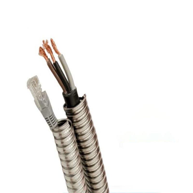 Guaina Cavi,Copri Cavi Elettrici 1 pz Tubo filettato in Metallo in Acciaio Inossidabile Tubo Flessibile in Metallo Ondulato Tubo Flessibile in Acciaio Inossidabile (Color : ID64mm OD73mm)