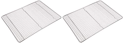 Great Credentials Professional Cross Wire Cooling Rack Half Sheet Pan Grate - 16-1/2