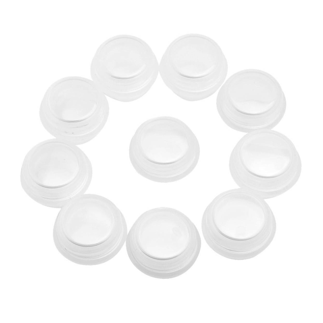BESTYASH 10pcs Mushroom Shape Cosmetic Jars Sealed Lid for Creams Balms and Ointments Lightweight Makeup Containers for Daily