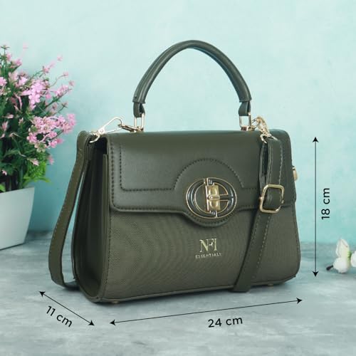 Image of NFI essentials Satchel Bags Ladies Purse Handbag Premium Women Shoulder Travel Bag for Work Gifts for Wife /Mother /Sister Stylish Office College Party Bag