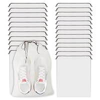 26 Stück Schuhbeutel mit Zugband (30x40cm) Transparente Kordeltasche PE Shoe Bag Wasserdicht Kordeltasche Multifunktionale Aufbewahrungstasche Set schuhtasche für den täglichen Gebrauch und auf Reisen