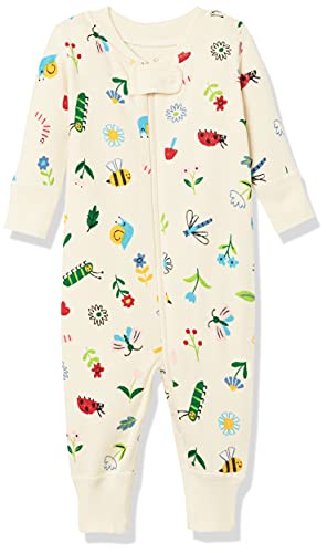 Image of Moon and Back unisex-baby one-Piece Organic Cotton Footless Pajamas
