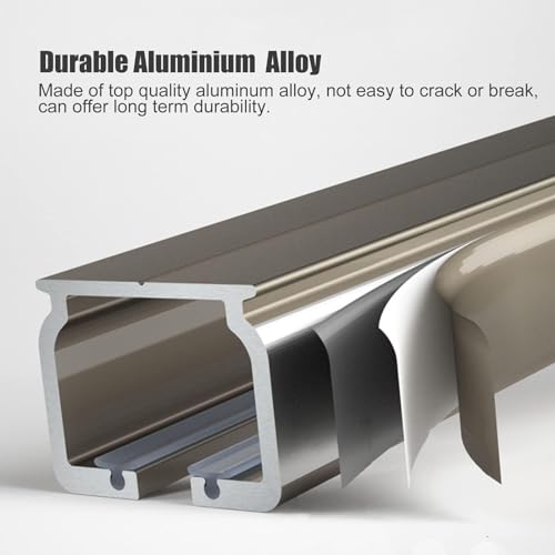 Riel de aluminio para cortina negro de 4,5 m con montaje flexible 4