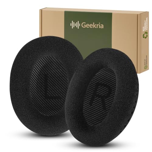 Geekria Comfort Velour Almohadillas para Auriculares Compatibles con Bose QuietComfort QC45/35 II/35/25/15/SE, QC35 II Gaming, AE2/AE2i/AE2w, SoundTrue, SoundLink AE2 miniatura 1