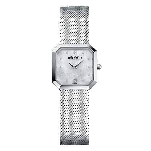 Montre Femme Octogône Michel Herbelin fini les montres fragiles optez pour l'acier et la nacre