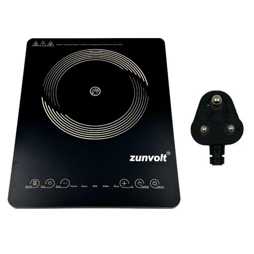 Image of ZunVolt 2000W Crystal Touch Control Induction Cooktop - Black