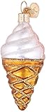Old World Christmas Small Ice Cream Cone Glass Blown Ornament