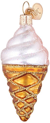 Old World Christmas Small Ice Cream Cone Glass Blown Ornament