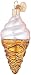 Old World Christmas Small Ice Cream Cone Glass Blown Ornament