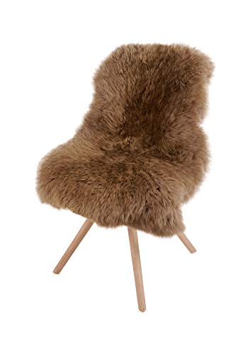 Tapis en peau d'agneau Kaiser cappuccino 110 cm isole les sols froids
