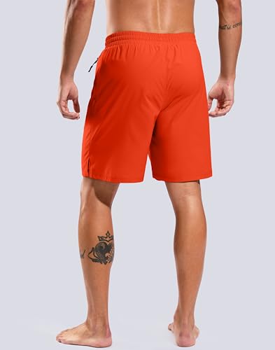 Image of G Gradual Mens Swim Trunks with Compression Liner 7 inch /9'' Quick Dry Board Shorts Swimsuit Bathing Suit for Men Zipper Pockets