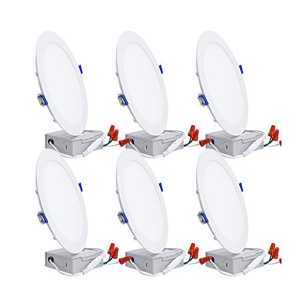LED-Lichterketten Schlafzimmer, 18W 8'' Ultra Thin Deckeneinbauleuchte mit J-Box