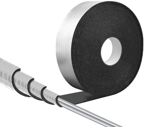 DGSL Pipe Insulation Wrap, 2" Wide X 33 Ft (1 Roll) Pipe Insulation Foam Tube, Self-Adhesive AC Line Insulation for Winter Freeze Protection