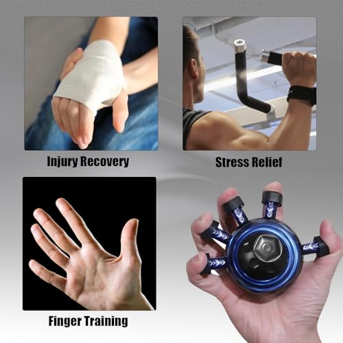 Fortalecedor De Agarre De Dedos, Finger Grip Strengthener, Entrenador De Fuerza De Agarre para Juguete de Bola de Descompresión, Entrenamiento Muscular y Rcuperación de Lesiones - Imagen 6