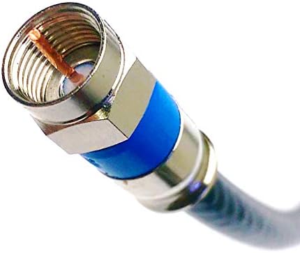 PHAT SATELLITE 100ft RG6 Coaxial Cable Made in USA Pro Rated Indoor Outdoor Anti Corrosion Brass Compression Connectors UL ETL CATV RoHS 75 Ohm RG6 Digital Audio Video Broadband Internet Cable